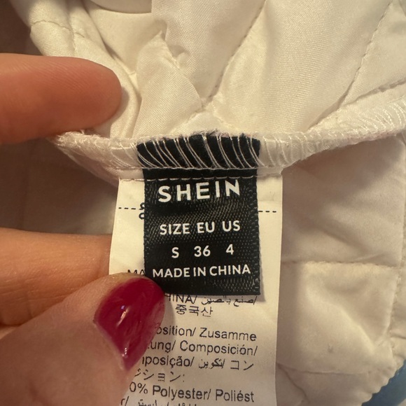 SHEIN Floral Quilted Women's Jacket - Pink and Blue - Picture 3 of 6